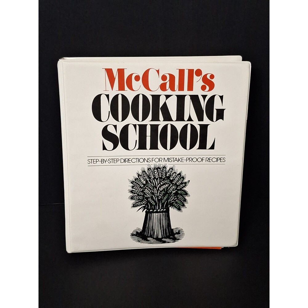 Vintage McCall's Cooking School Cookbook Binder Tabbed Recipe Book Hardcover